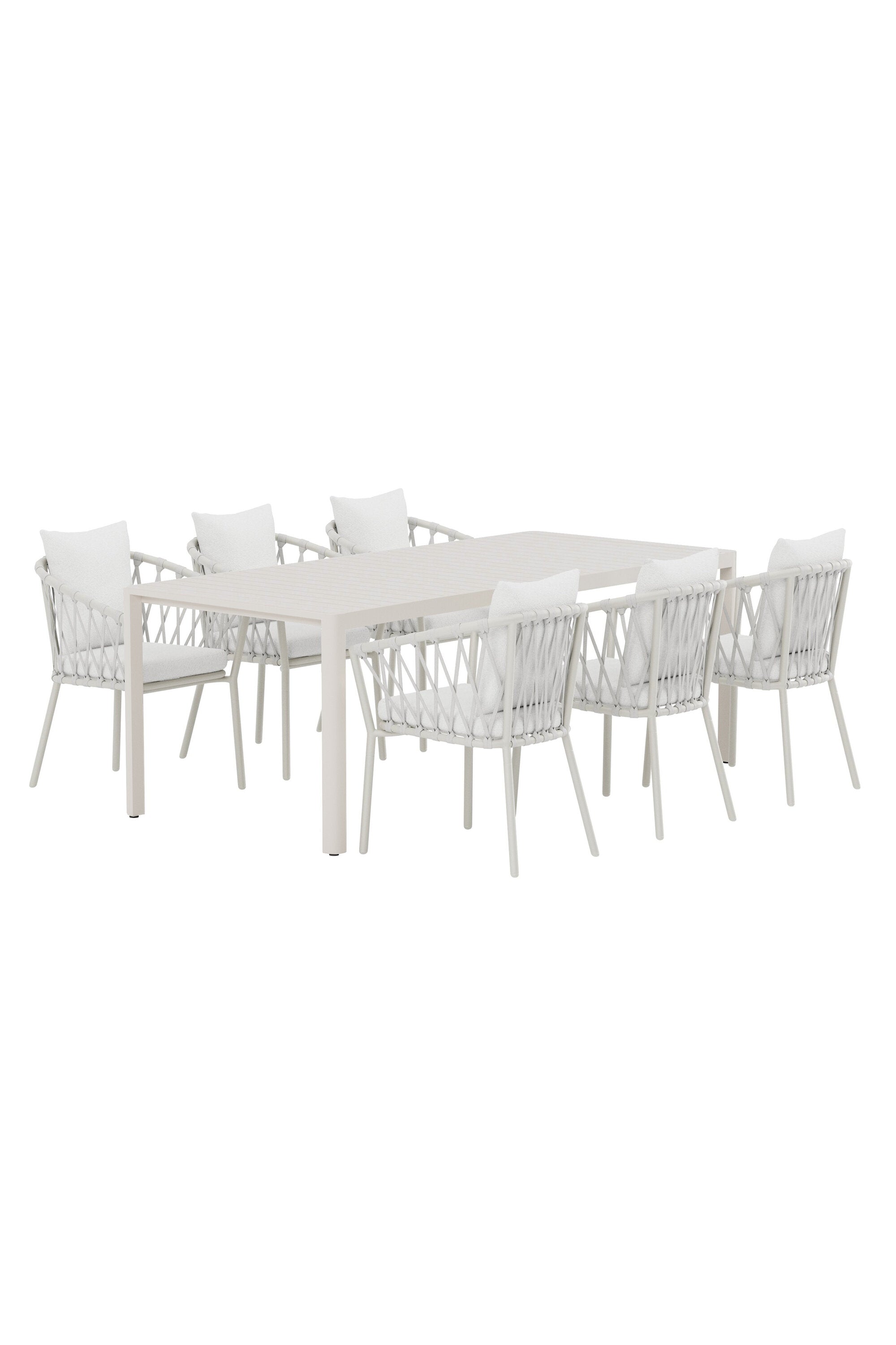 Giardini Esstisch mit Linos Stühlen in  präsentiert im Onlineshop von KAQTU Design AG. Gartentischset ist von Venture Home