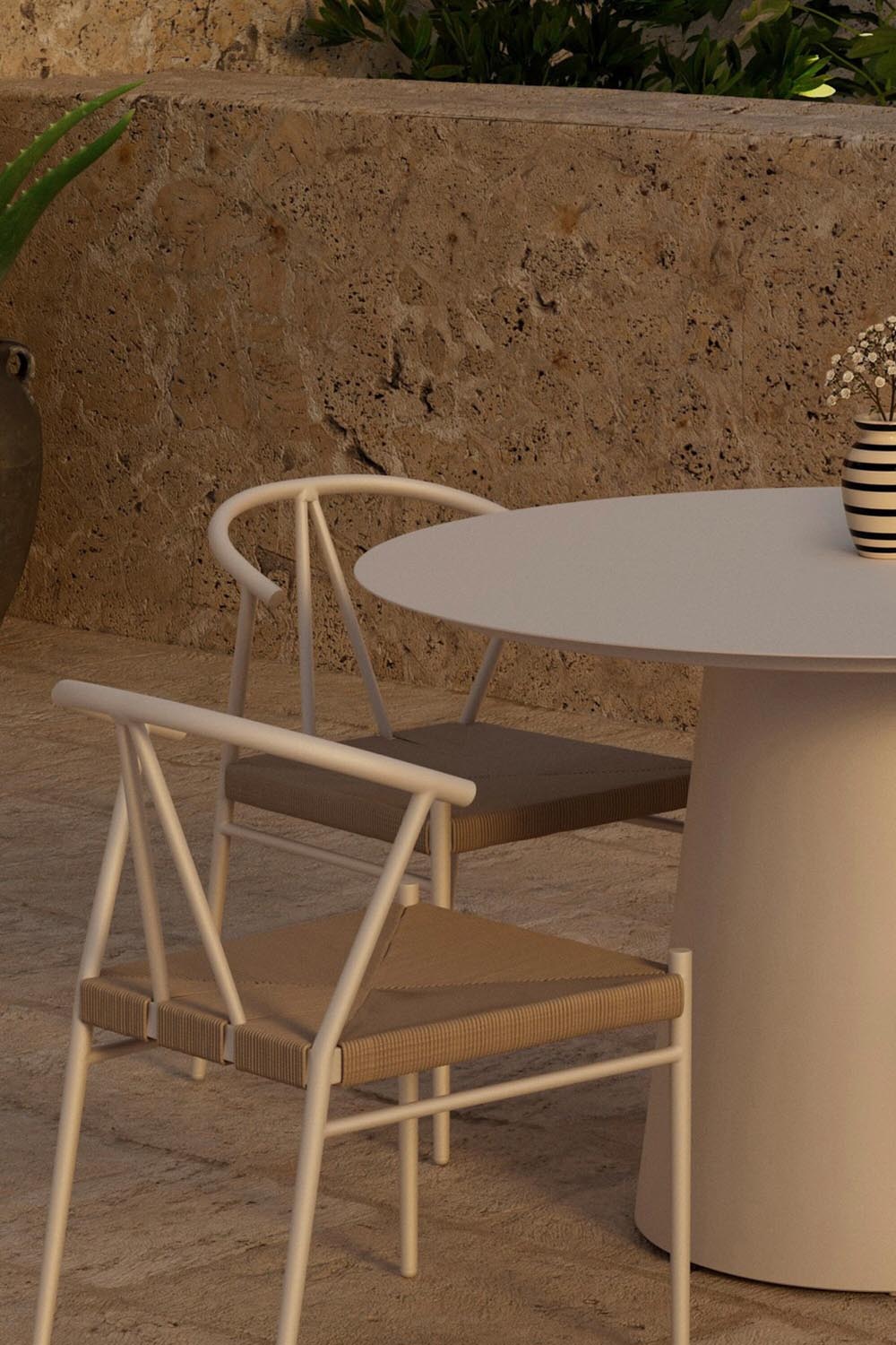 Lanzo Esszimmertisch mit Alfons Stühlen in  präsentiert im Onlineshop von KAQTU Design AG. Gartentischset ist von Venture Home