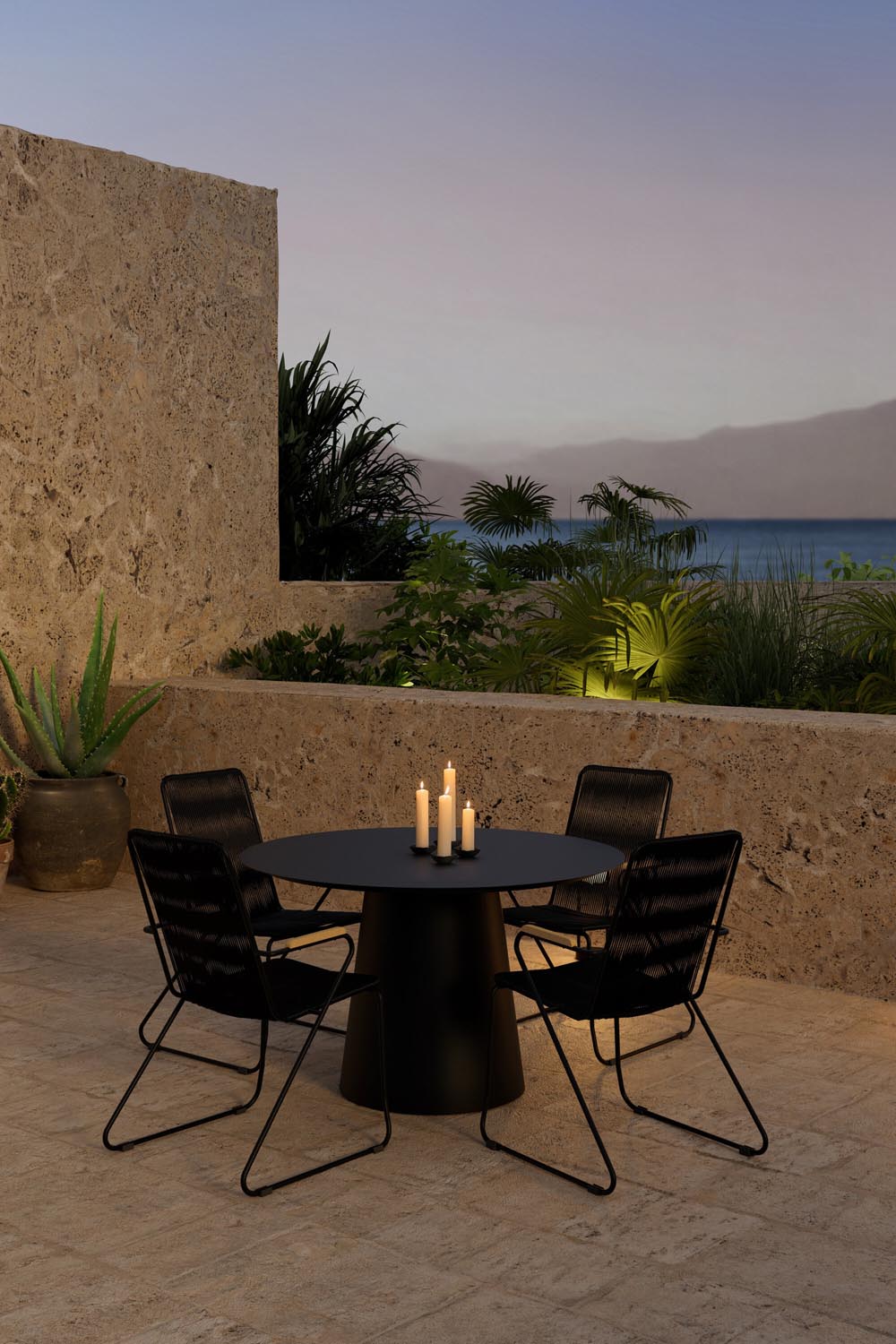 Lanzo Esstisch mit Bois Stühlen in  präsentiert im Onlineshop von KAQTU Design AG. Gartentischset ist von Venture Home