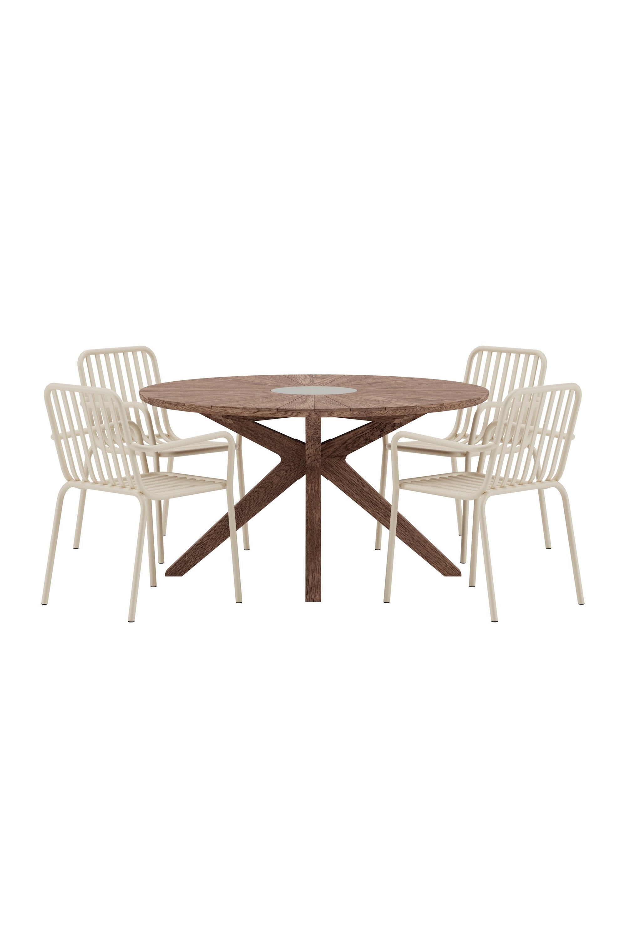 Esstisch Rosario mit Peking Stühlen in  präsentiert im Onlineshop von KAQTU Design AG. Gartentischset ist von Venture Home