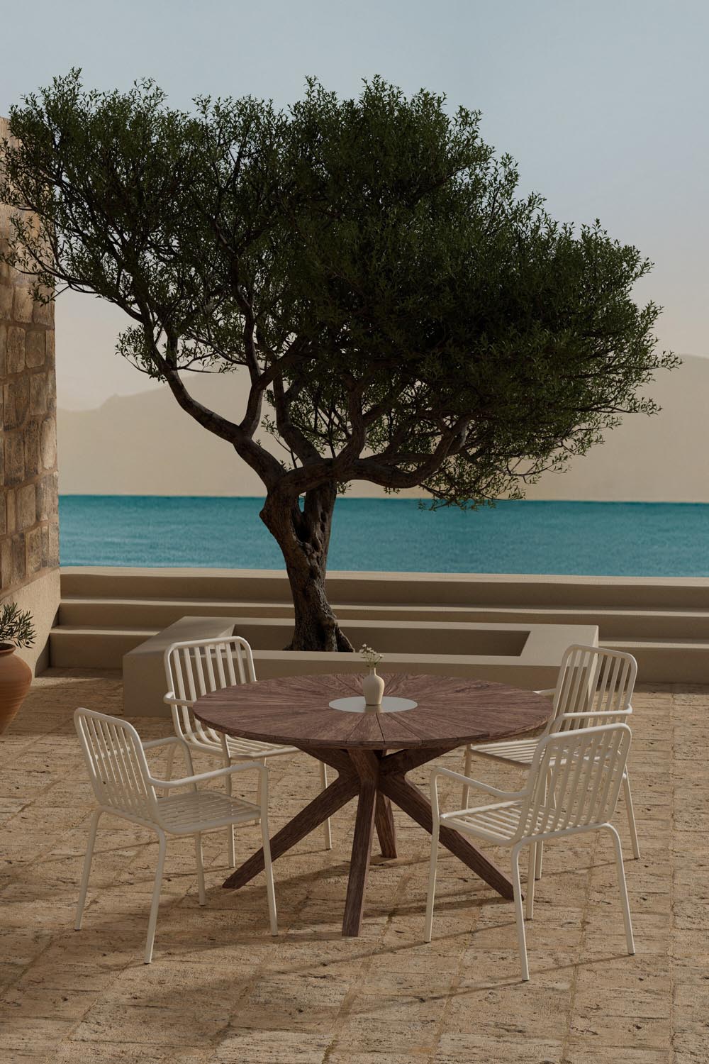 Esstisch Rosario mit Peking Stühlen in  präsentiert im Onlineshop von KAQTU Design AG. Gartentischset ist von Venture Home