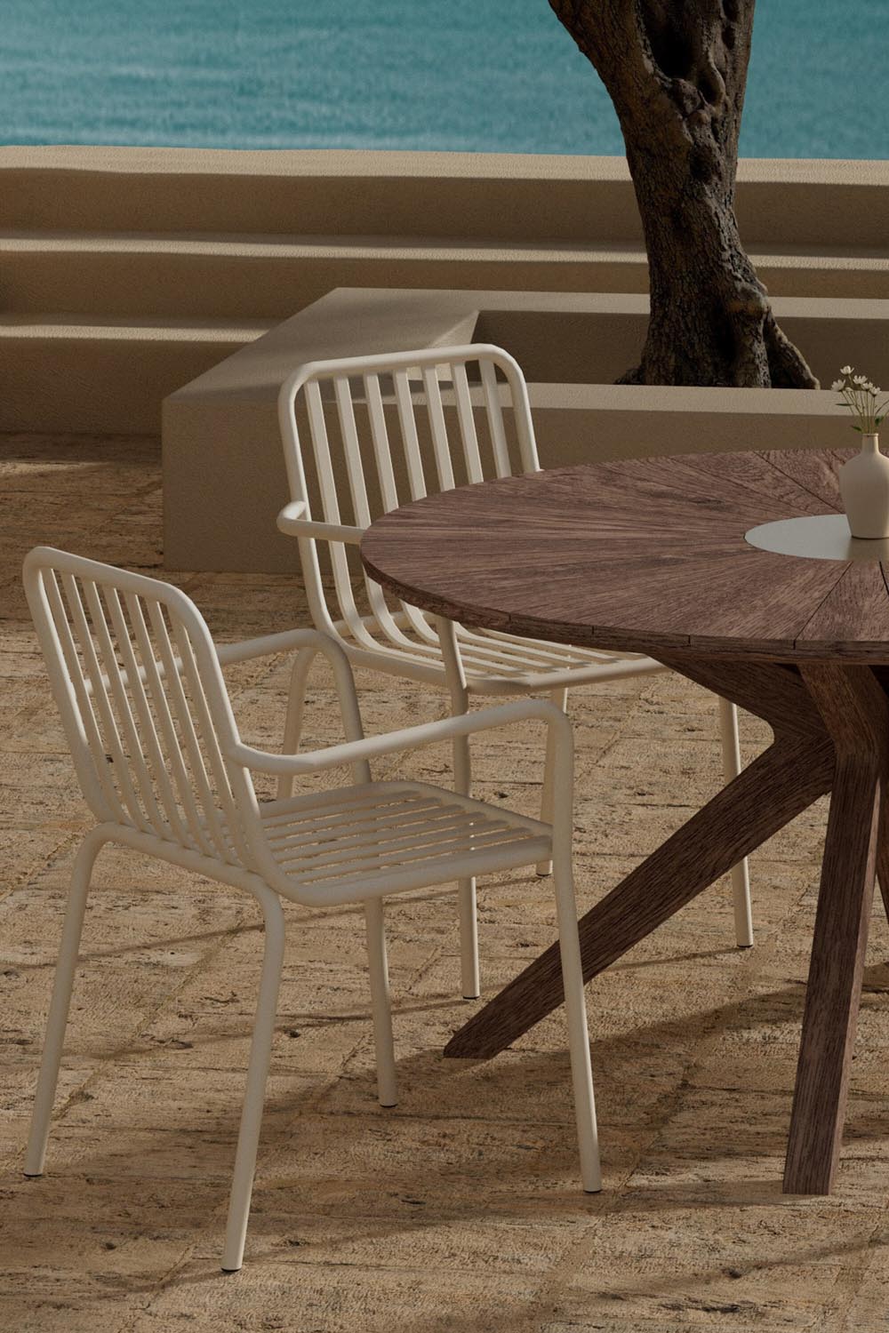 Esstisch Rosario mit Peking Stühlen in  präsentiert im Onlineshop von KAQTU Design AG. Gartentischset ist von Venture Home