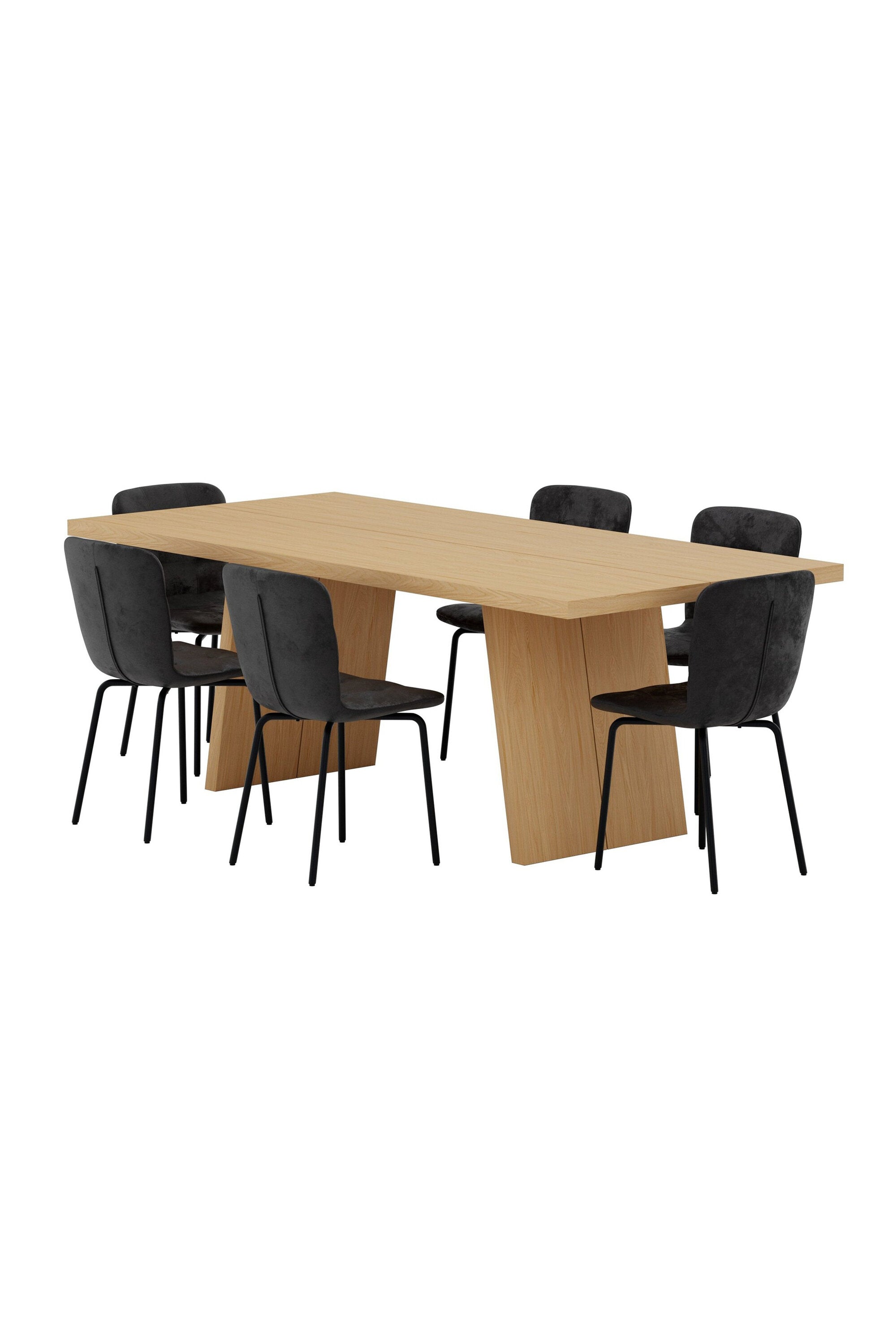 Logga Esstisch mit Stühlen von Punsch in  präsentiert im Onlineshop von KAQTU Design AG. Esszimmerset ist von Venture Home