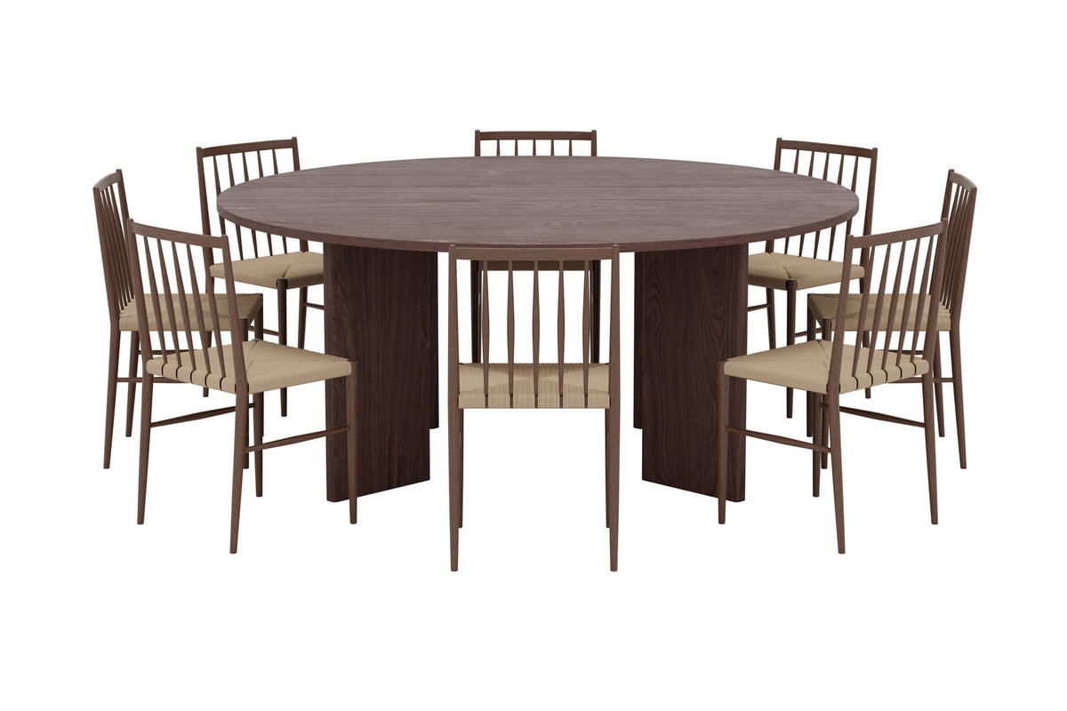 Graos Esstisch mit Stühlen von Enes in Mokka präsentiert im Onlineshop von KAQTU Design AG. Esszimmerset ist von Venture Home