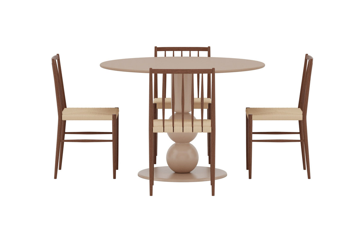 Boulevard Esstisch mit den Enes Stühlen in Mokka präsentiert im Onlineshop von KAQTU Design AG. Esszimmerset ist von Venture Home
