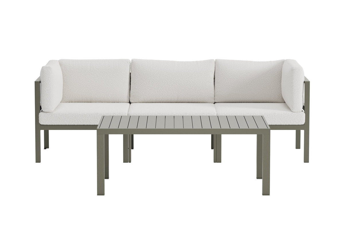 Copacabana Sofa-Set in Weiss präsentiert im Onlineshop von KAQTU Design AG. Loungeset ist von Venture Home