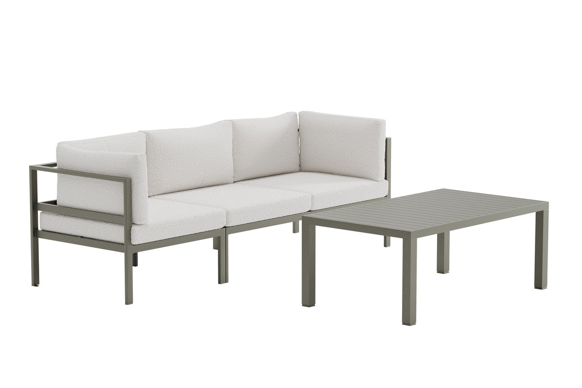 Copacabana Sofa-Set in Weiss präsentiert im Onlineshop von KAQTU Design AG. Loungeset ist von Venture Home
