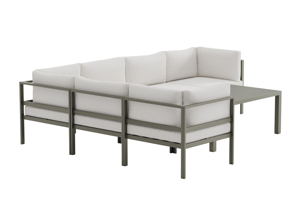 Copacabana Sofa-Set in Weiss präsentiert im Onlineshop von KAQTU Design AG. Loungeset ist von Venture Home