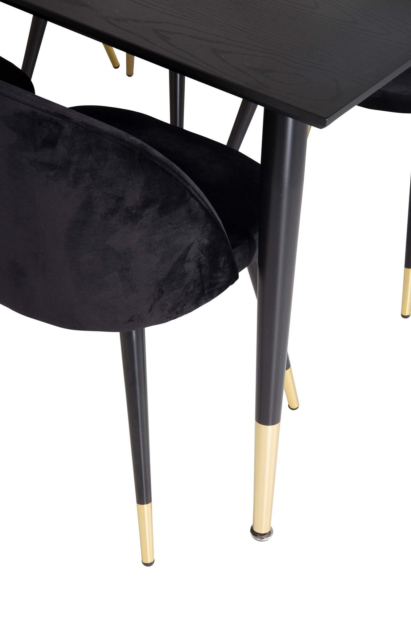 Stilvolles Dipp Esszimmerset von Venture Home: 180 cm Tisch und 6 bequeme Samt-Stühle für ein elegantes Ambiente in Ihrem Esszimmer.