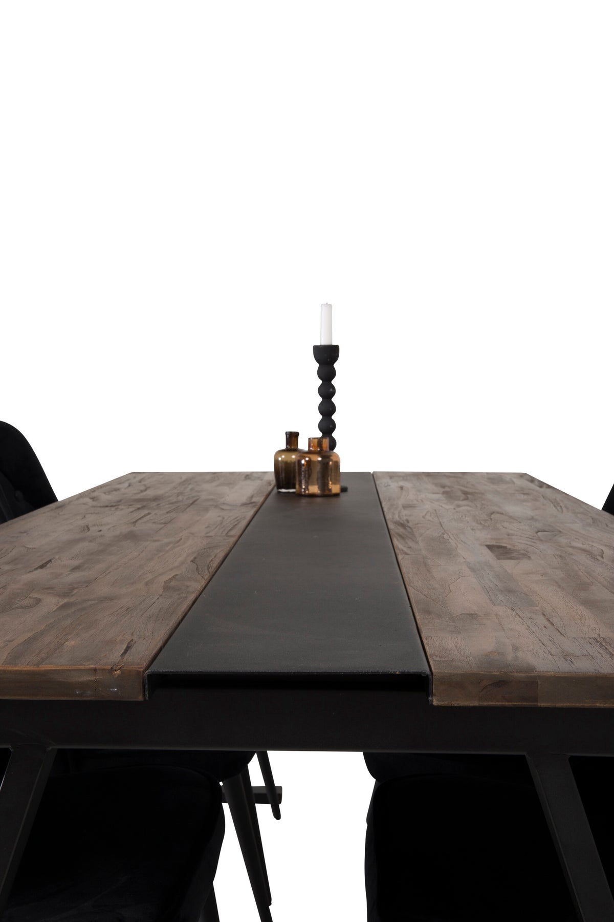 Jakarta Esszimmerset + Velvet Deluxe 200cm/6St. in Schwarz präsentiert im Onlineshop von KAQTU Design AG. Esszimmerset ist von Venture Home