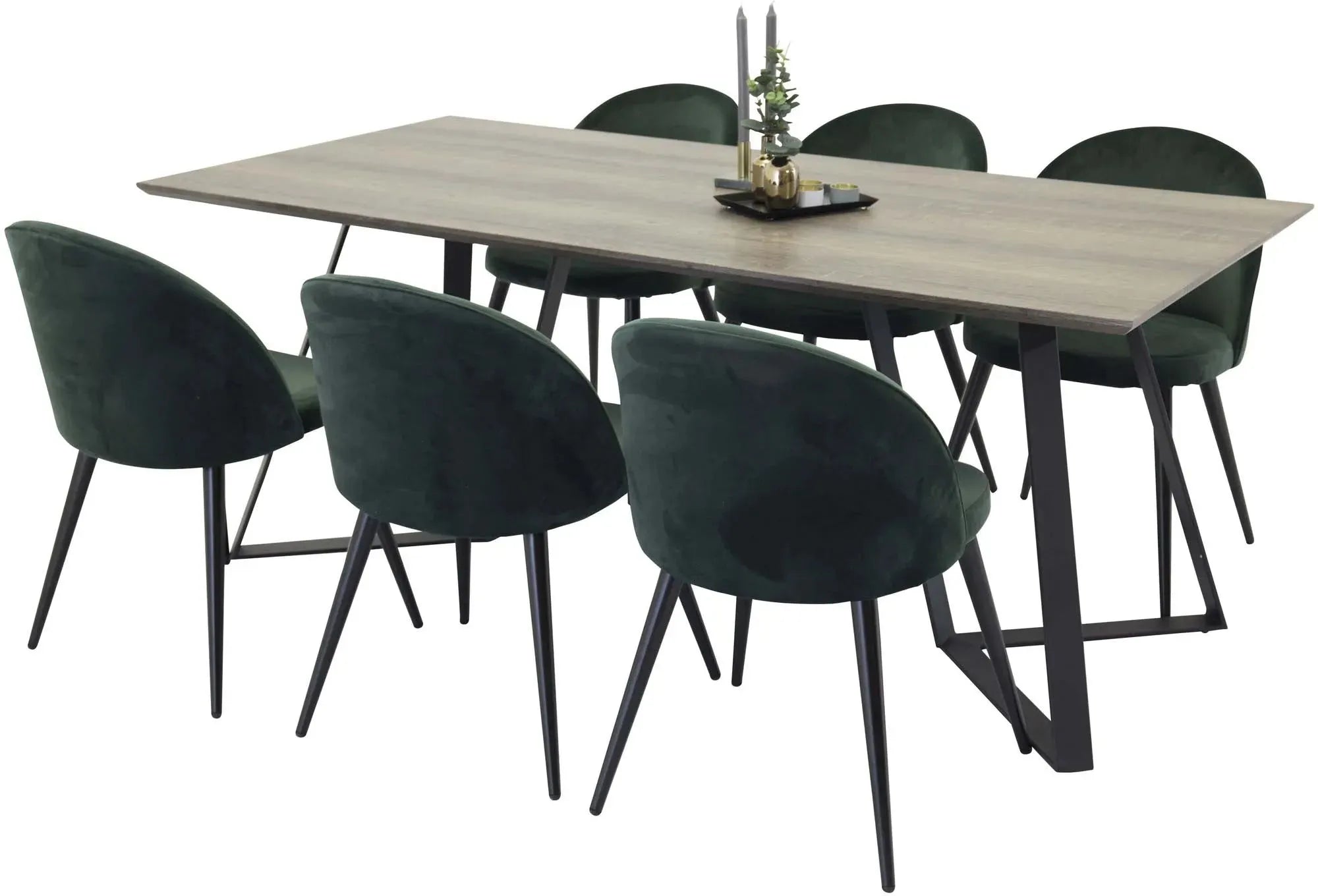 Elegantes Marina Esszimmerset Velvet: Komfort und Stil vereint.