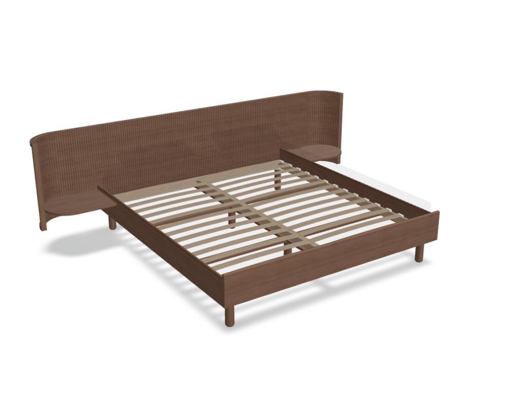 Hug HGB180 - Holzbett in Eiche Natur präsentiert im Onlineshop von KAQTU Design AG. Bett ist von Tamo