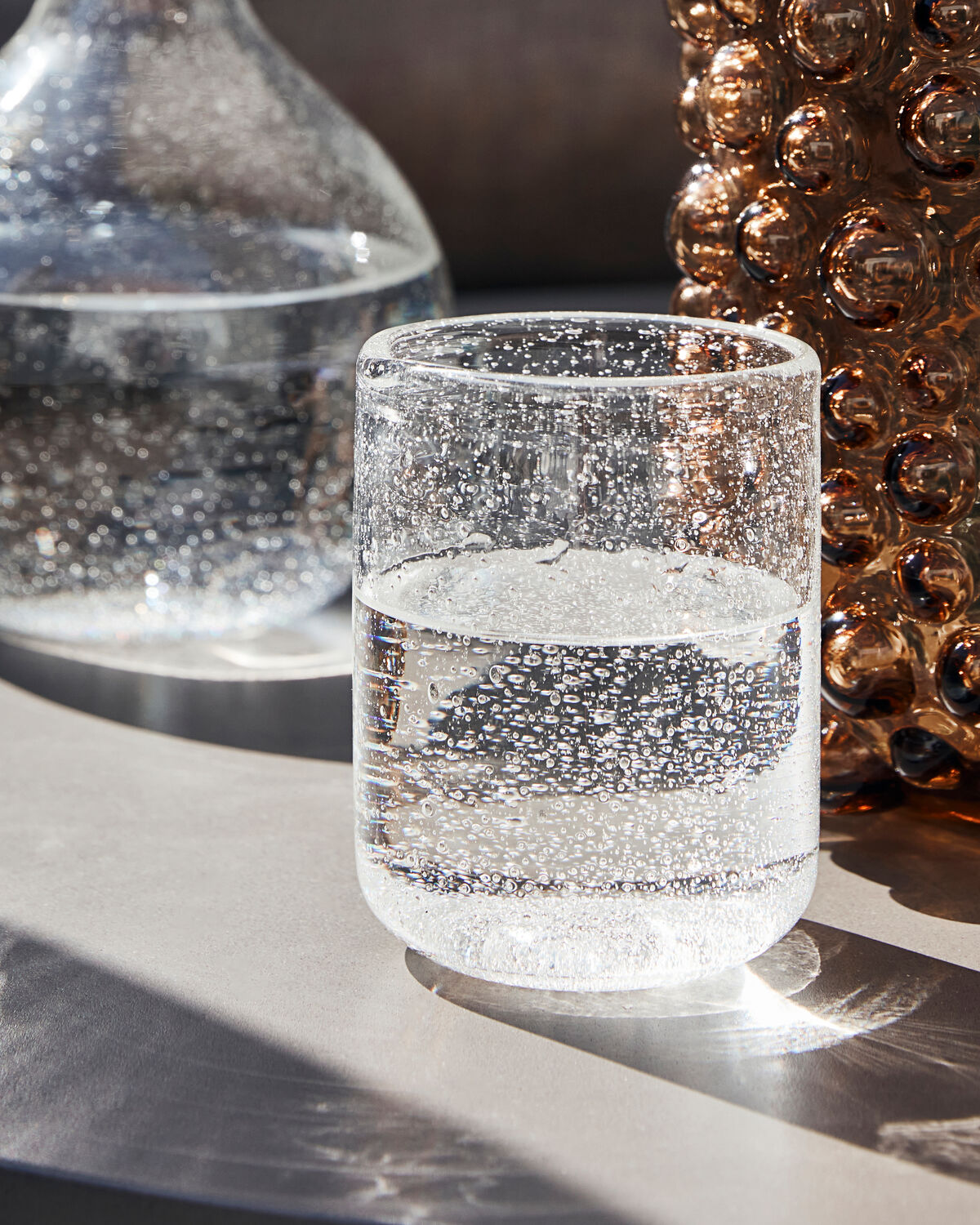 Klare Trinkgläser Glas, HDRich, Klar von House Doctor aus Glas mit eingeschlossenen Luftbläschen