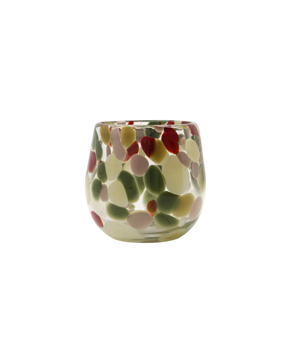 Teelichthalter HDDot von House Doctor aus Glas mit buntem, handgemaltem Muster