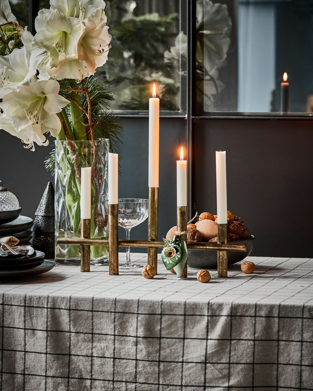 Kerzenständer, HDMaxi45, Antikes Messing-Finish in Antikes Messing-Finish präsentiert im Onlineshop von KAQTU Design AG. Kerzenständer ist von House Doctor
