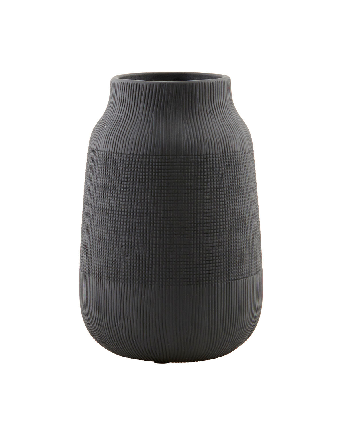 Vase, Groove in Schwarz präsentiert im Onlineshop von KAQTU Design AG. Vase ist von House Doctor