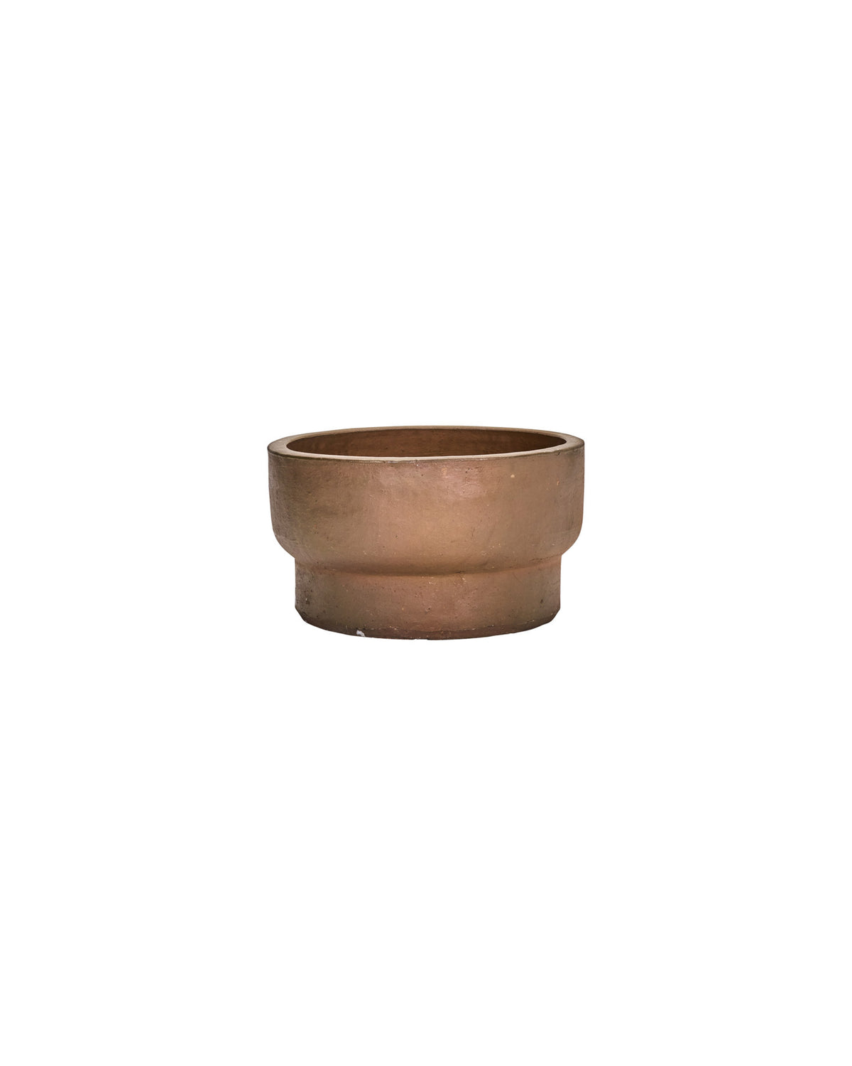 Blumentopf HDTerra in Antikes Braun aus Ton mit matter, unregelmässiger Oberfläche