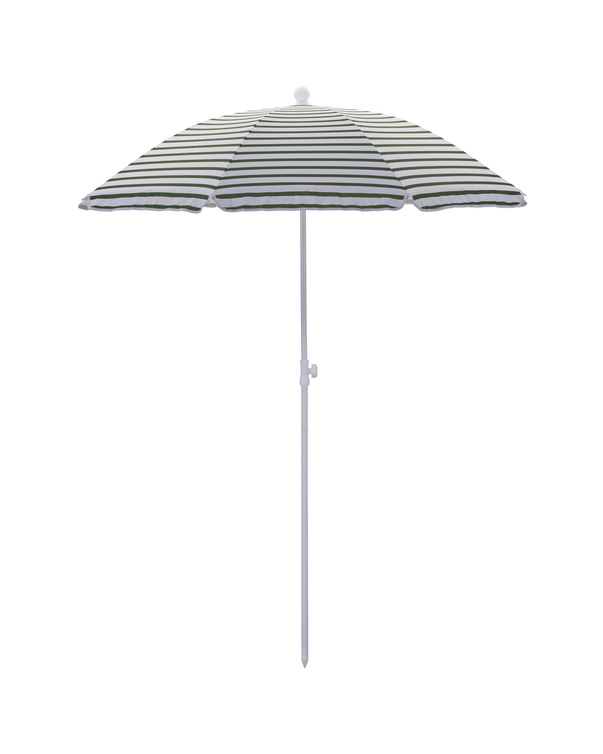 Strand-/Gartenschirm, Oktogon in Grün / Weiss präsentiert im Onlineshop von KAQTU Design AG. Sonnenschirm ist von House Doctor