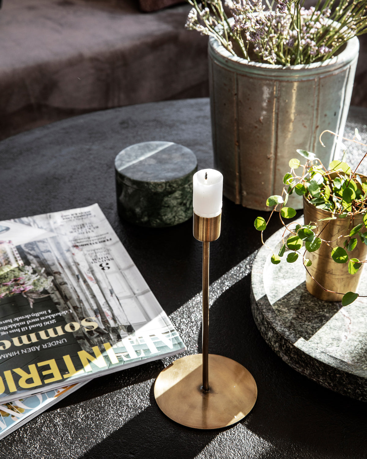 Kerzenständer, Anit in Antikes Messing präsentiert im Onlineshop von KAQTU Design AG. Einzelleuchter ist von House Doctor