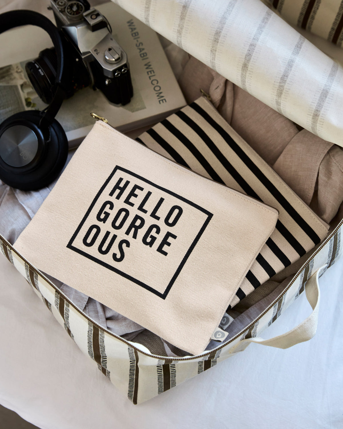 Kupplung, HDCanva, Schwarz;Off-White in Schwarz, Off-White präsentiert im Onlineshop von KAQTU Design AG. Weihnachtszubehör ist von House Doctor