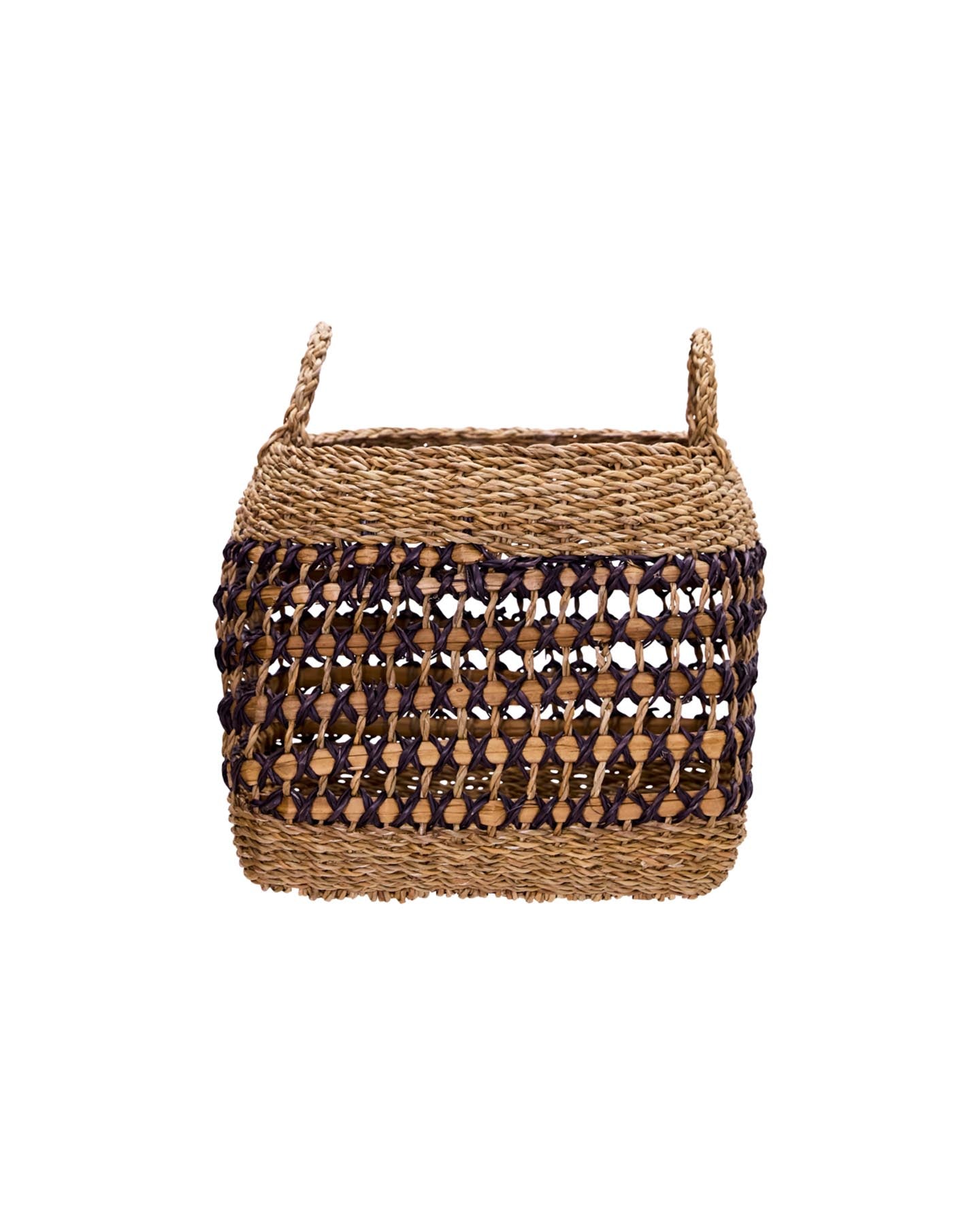 Korb, HDPauta, Natur;Schwarz in Natur, Schwarz präsentiert im Onlineshop von KAQTU Design AG. Aufbewahrungskorb ist von House Doctor