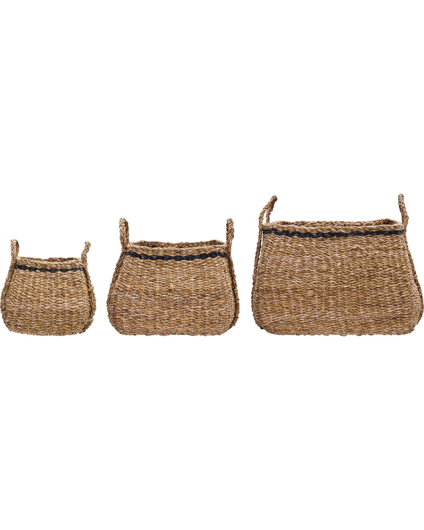 Körbe, HDLaine, Natur;Schwarz in Natur, Schwarz präsentiert im Onlineshop von KAQTU Design AG. Aufbewahrungskorb ist von House Doctor
