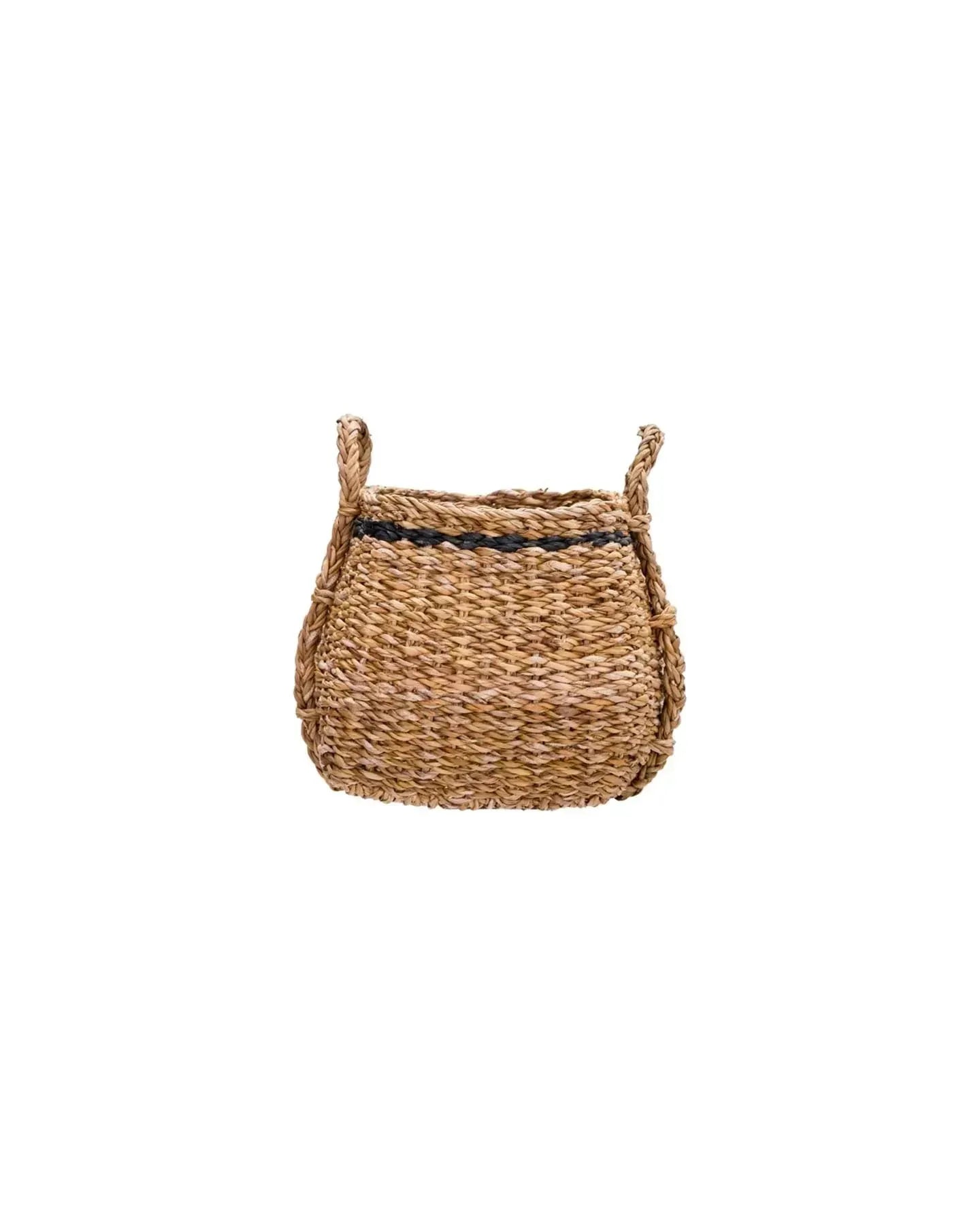 Körbe, HDLaine, Natur;Schwarz in Natur, Schwarz präsentiert im Onlineshop von KAQTU Design AG. Aufbewahrungskorb ist von House Doctor