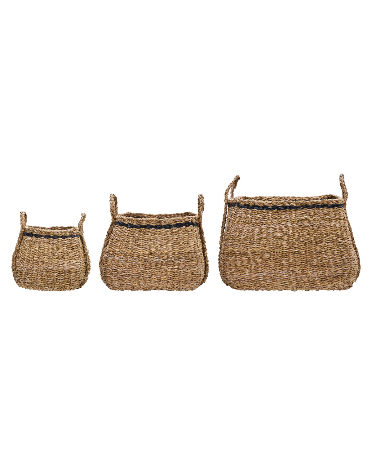 Körbe, HDLaine, Natur,Schwarz in Natur, Schwarz präsentiert im Onlineshop von KAQTU Design AG. Aufbewährungskörbe ist von House Doctor