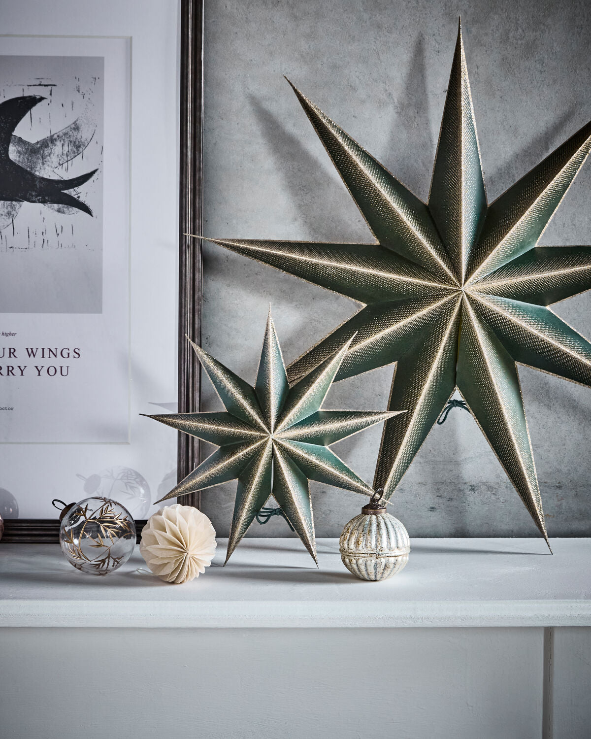 Stern, HD9 Point, Grün;Champagner in Grün, Champagner präsentiert im Onlineshop von KAQTU Design AG. Weihnachtszubehör ist von House Doctor