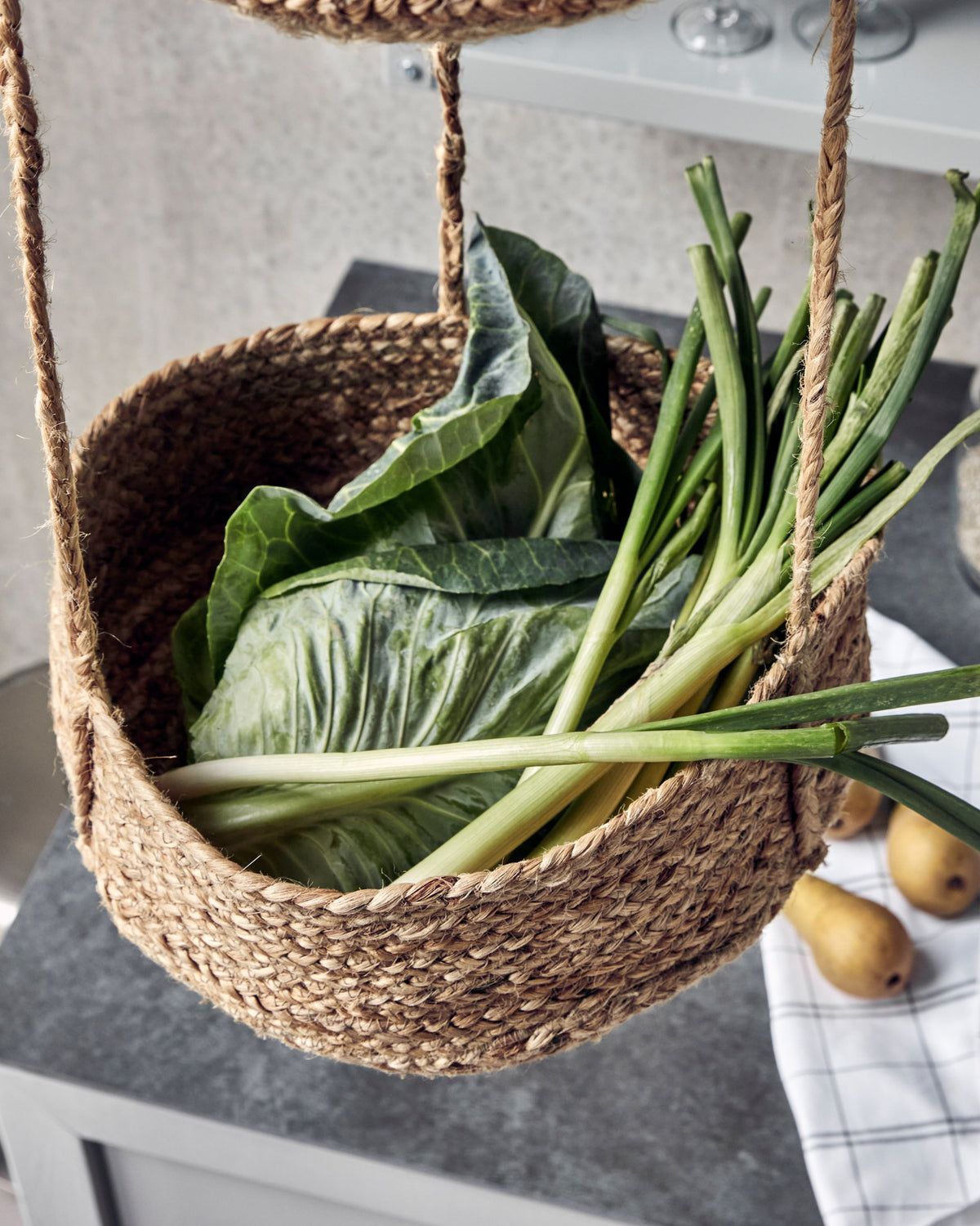 Hanging baskets, HDHaan, Natur in Natur präsentiert im Onlineshop von KAQTU Design AG. Aufbewahrungskorb ist von House Doctor