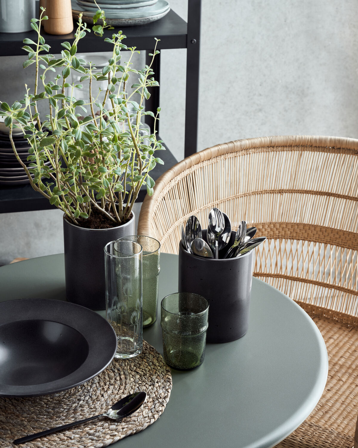 Krug, HDRustic, Dunkelgrau in Dunkelgrau präsentiert im Onlineshop von KAQTU Design AG. Vorratssbehälter ist von House Doctor