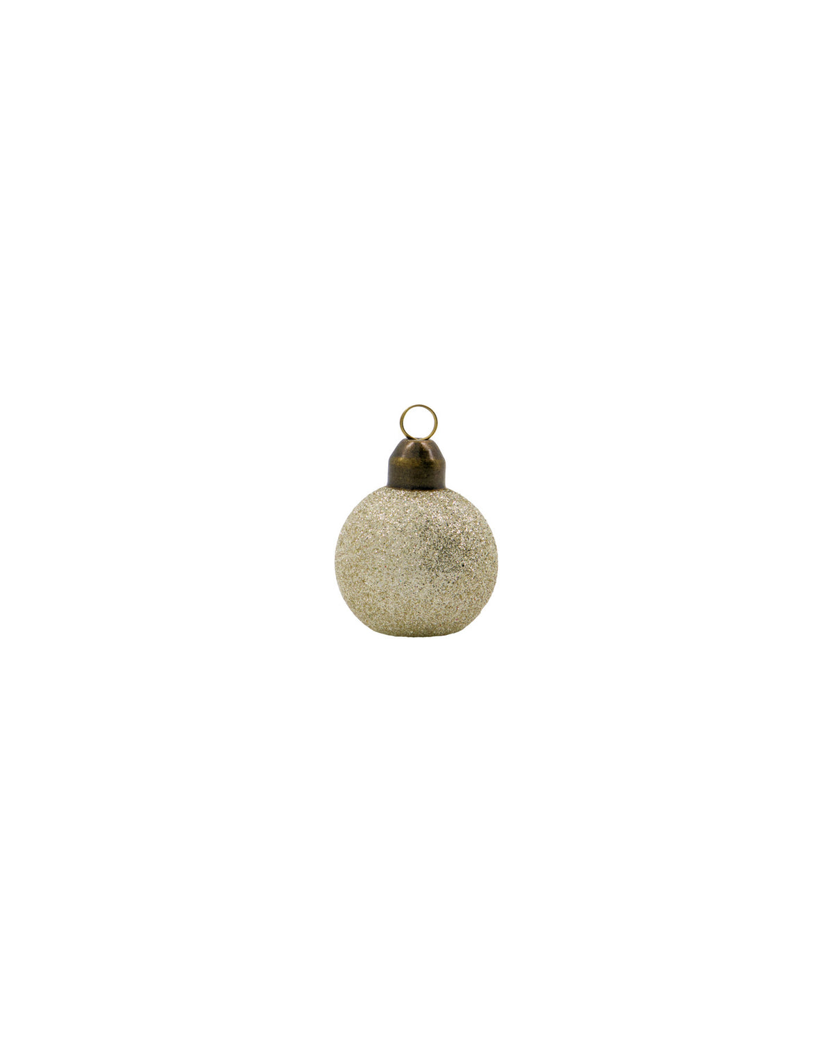 Sechs Kartenhalter HDVisit aus Glas mit Eisenring in Champagner mit Glitzer