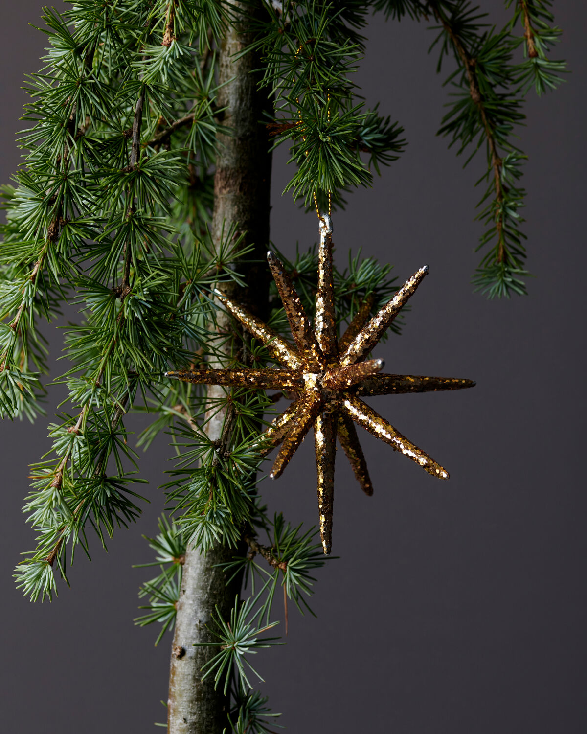 Ornamente, HDSpike, Braun mit Glitzer in Braun mit Glitzer präsentiert im Onlineshop von KAQTU Design AG. Weihnachtszubehör ist von House Doctor