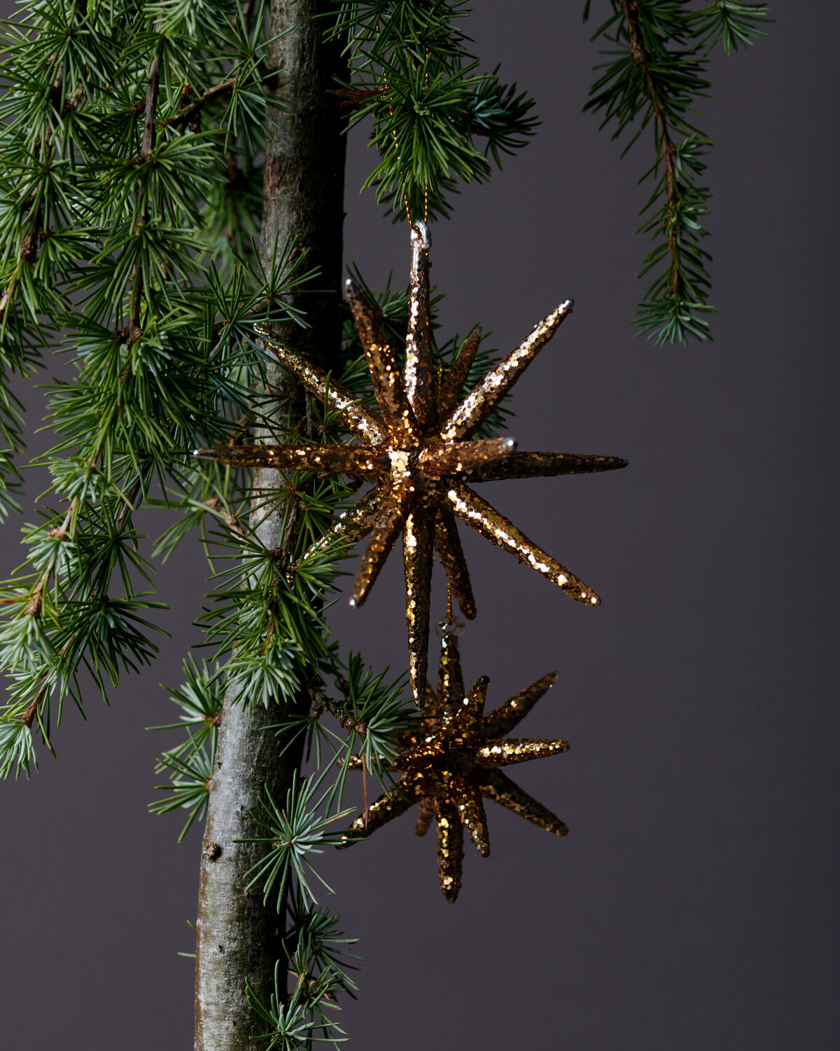 Ornamente, HDSpike, Braun mit Glitzer in Braun mit Glitzer präsentiert im Onlineshop von KAQTU Design AG. Weihnachtszubehör ist von House Doctor