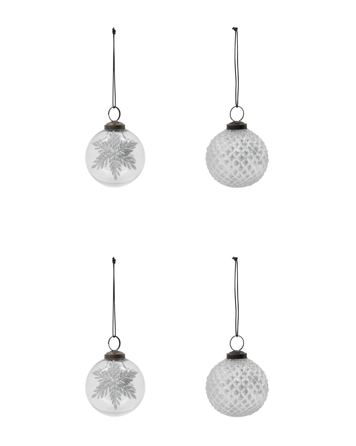 Ornamente, HDSnowi, Klar;Silber in Klar, Silber präsentiert im Onlineshop von KAQTU Design AG. Weihnachtszubehör ist von House Doctor
