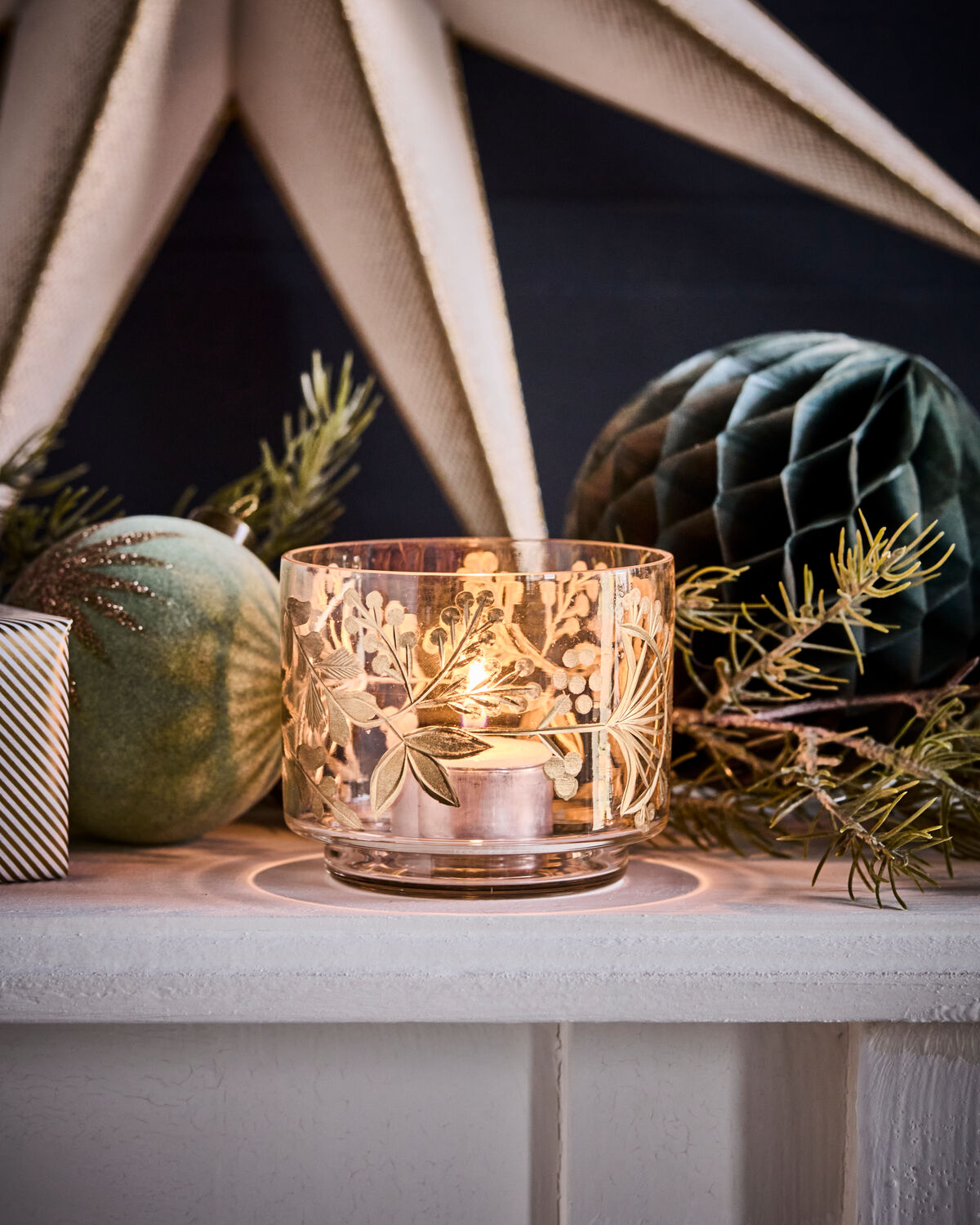 Teelichthalter, HDFind, Klar;Gold in Klar, Gold präsentiert im Onlineshop von KAQTU Design AG. Kerzenständer ist von House Doctor