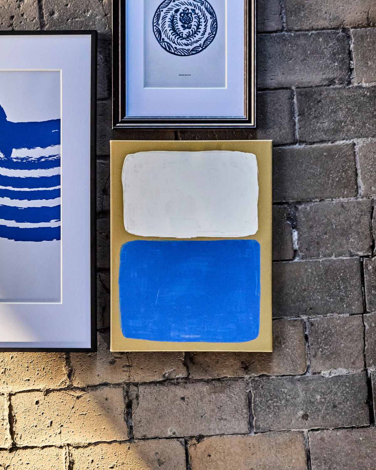 Wandobjekt, HDReca, Blau,Off-White,Senfgelb in Blau, Off-White, Senfgelb präsentiert im Onlineshop von KAQTU Design AG. Bild ist von House Doctor