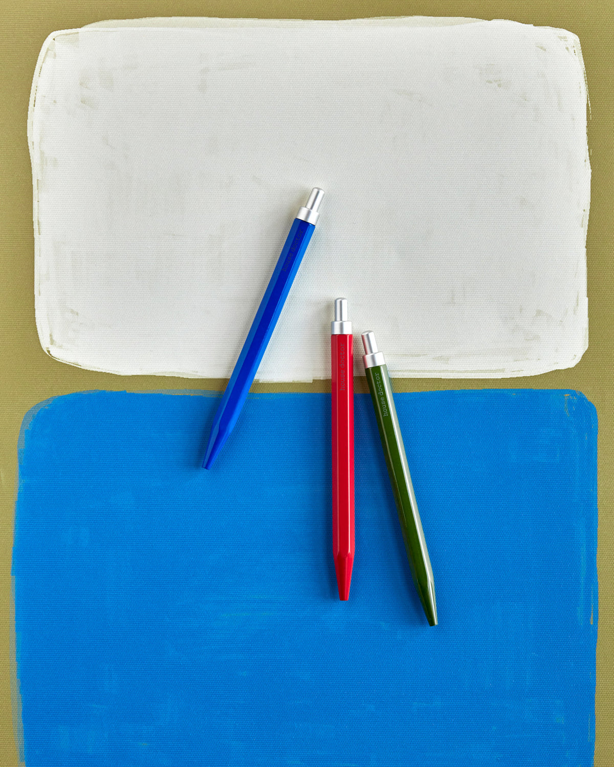 Feder mit schwarzer Tinte, HDClick, Blau;Rot;Grün in Blau, Rot, Grün präsentiert im Onlineshop von KAQTU Design AG. Büromaterial ist von House Doctor