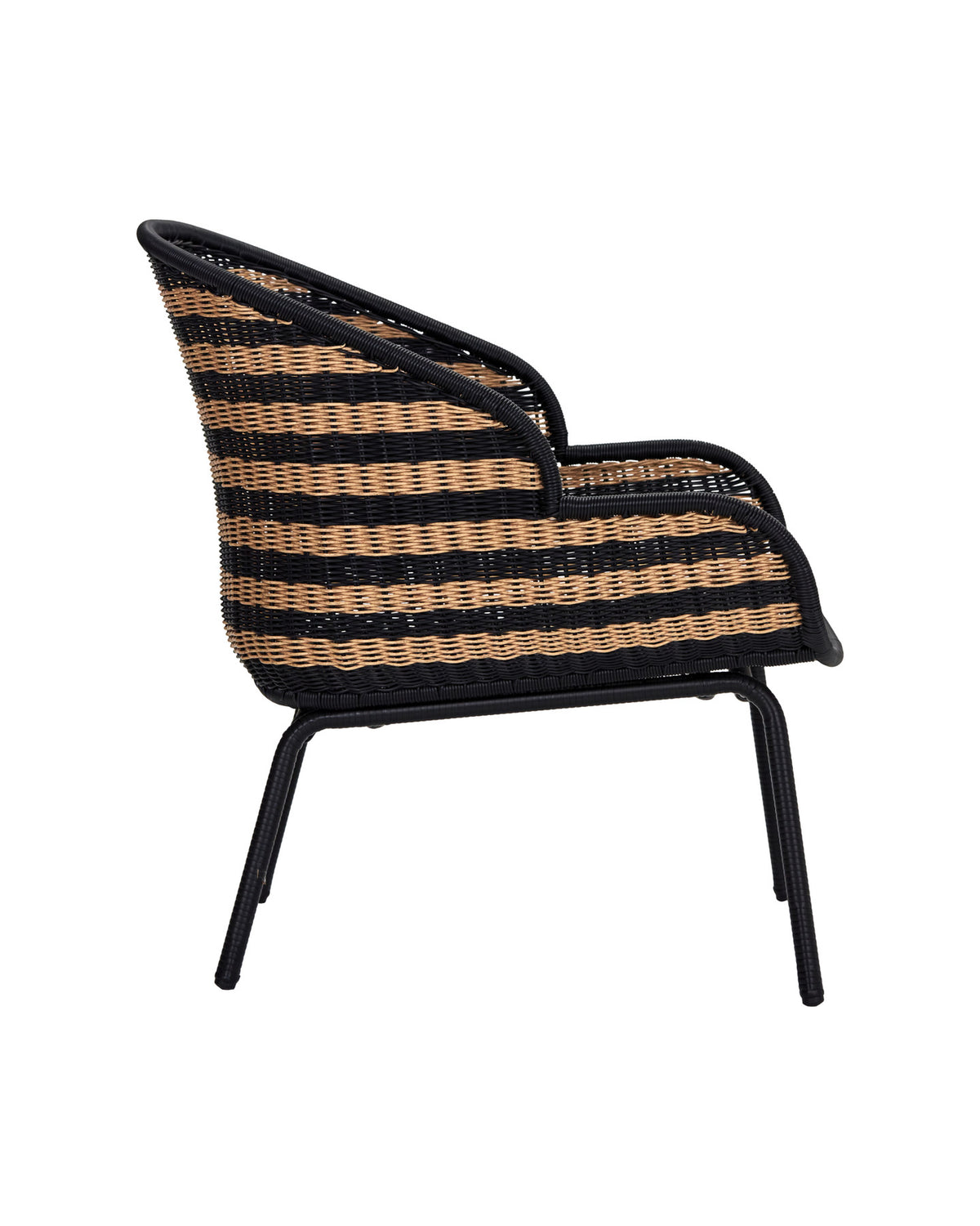 Lounge-Sessel, HDHapur, Natur;Schwarz in Natur, Schwarz präsentiert im Onlineshop von KAQTU Design AG. Outdoor-Sessel mit Armlehnen ist von House Doctor