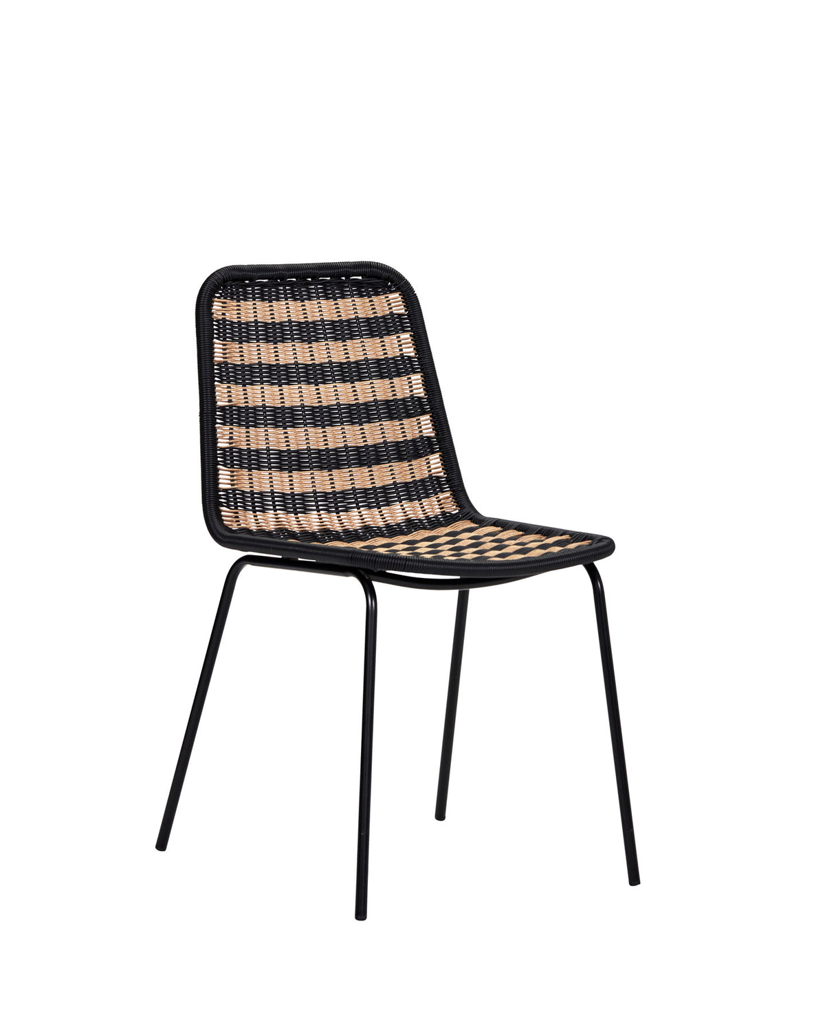 Stuhl, HDHapur, Natur,Schwarz in Natur, Schwarz präsentiert im Onlineshop von KAQTU Design AG. Gartenstuhl ist von House Doctor