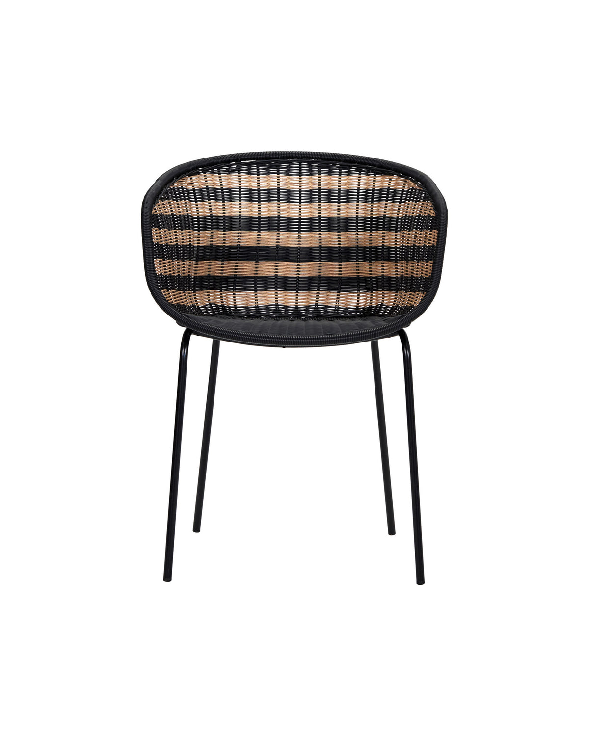 Sessel, HDHapur, Natur,Schwarz in Natur, Schwarz präsentiert im Onlineshop von KAQTU Design AG. Gartenstuhl mit Armlehnen ist von House Doctor