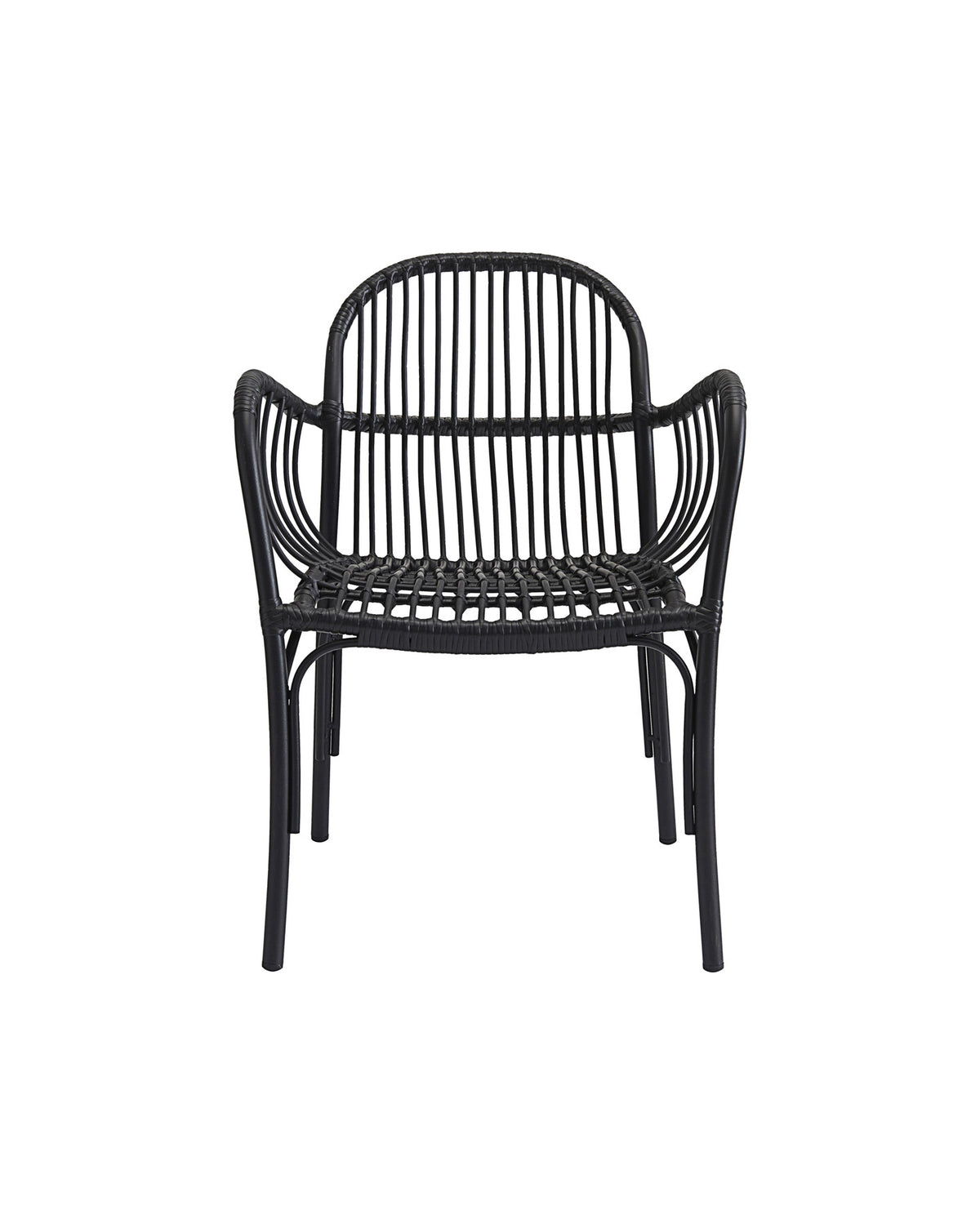 Stuhl, Brea in Schwarz präsentiert im Onlineshop von KAQTU Design AG. Gartenstuhl mit Armlehnen ist von House Doctor