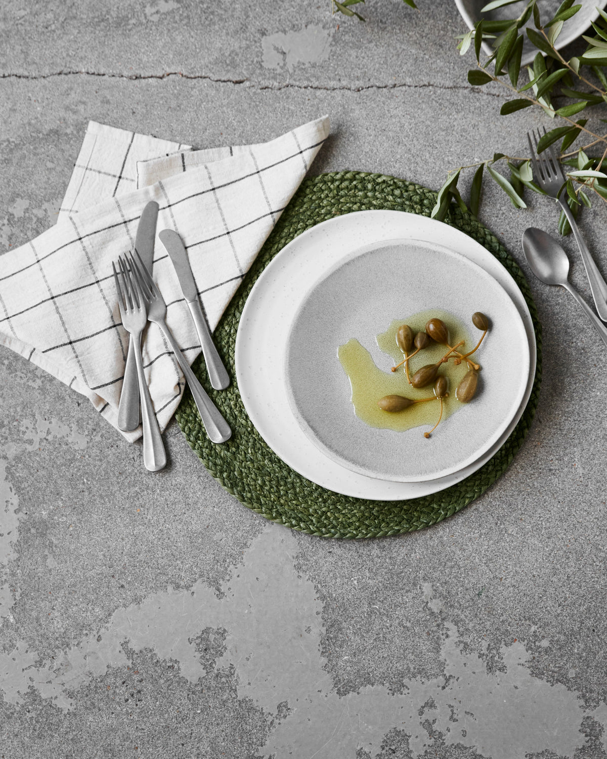 Rundes grünes Tischset HDCircle aus Maisblatt von House Doctor