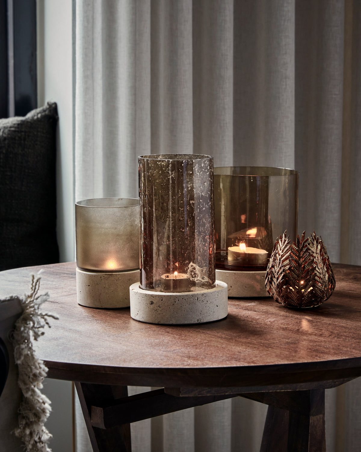 Kerzenständer, HDRivo, Braun in Braun präsentiert im Onlineshop von KAQTU Design AG. Kerzenständer ist von House Doctor