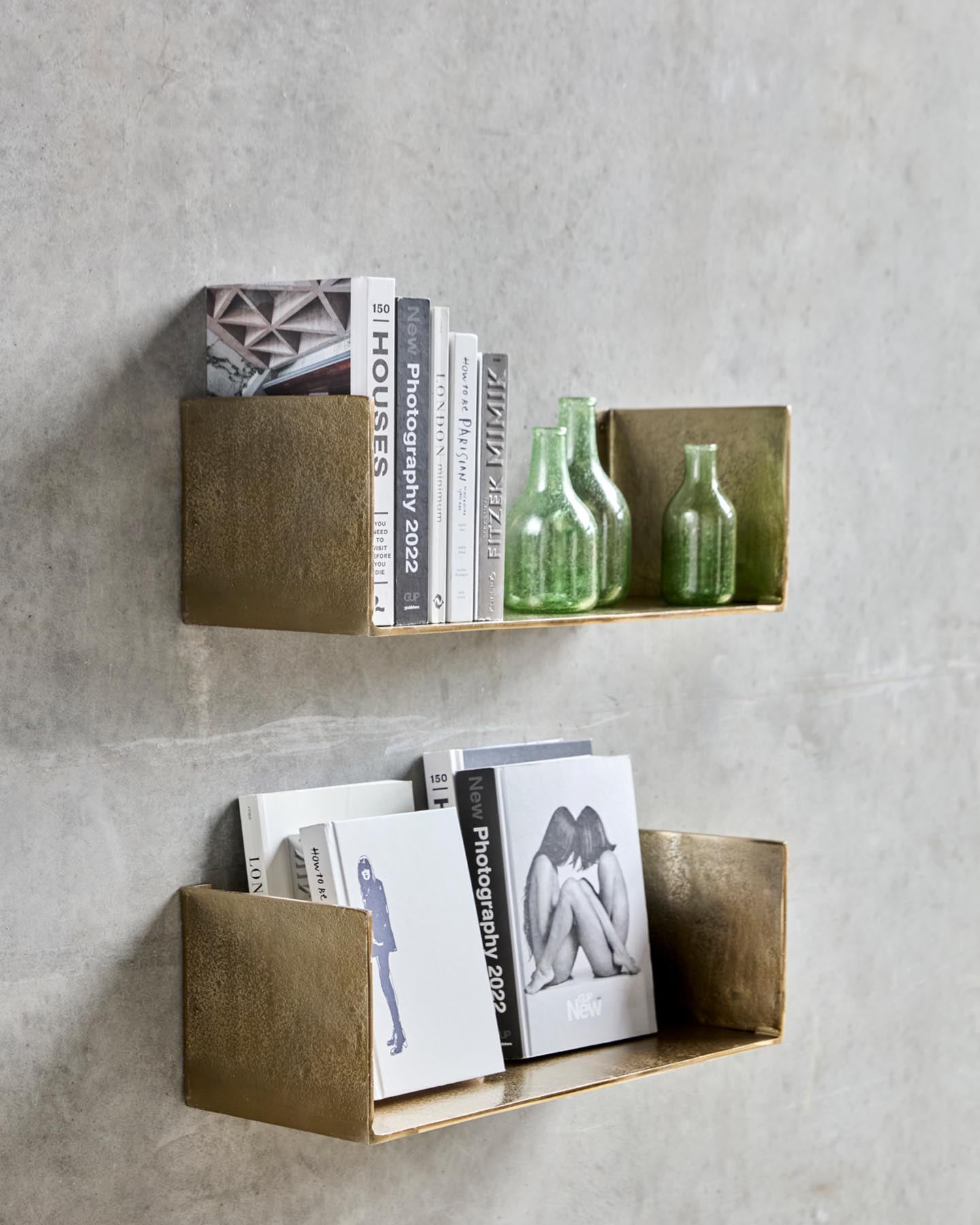 Regal, HDBoxie, Gold in Gold präsentiert im Onlineshop von KAQTU Design AG. Wandregal ist von House Doctor