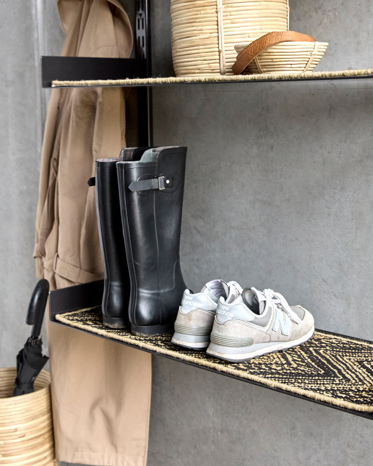 Teppich, HDMonta, Schwarz,Natur in Schwarz präsentiert im Onlineshop von KAQTU Design AG. Teppich ist von House Doctor