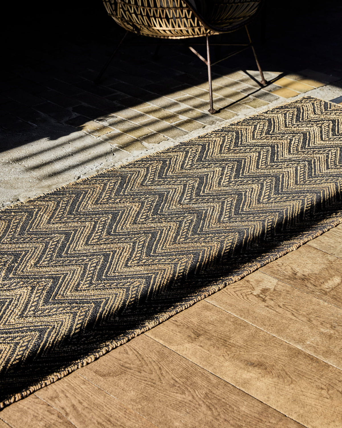 Teppich, HDMonta, Natur;Schwarz in Natur, Schwarz präsentiert im Onlineshop von KAQTU Design AG. Teppich ist von House Doctor