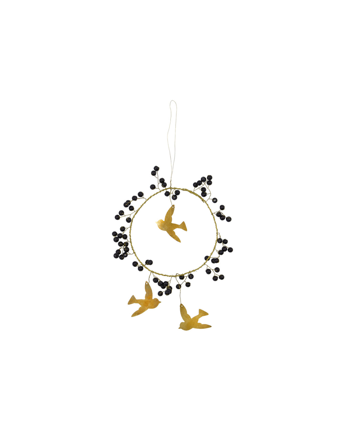 Ornament, HDBird, Schwarz,Messing in Schwarz, Messing präsentiert im Onlineshop von KAQTU Design AG. Weihnachtszubehör ist von House Doctor