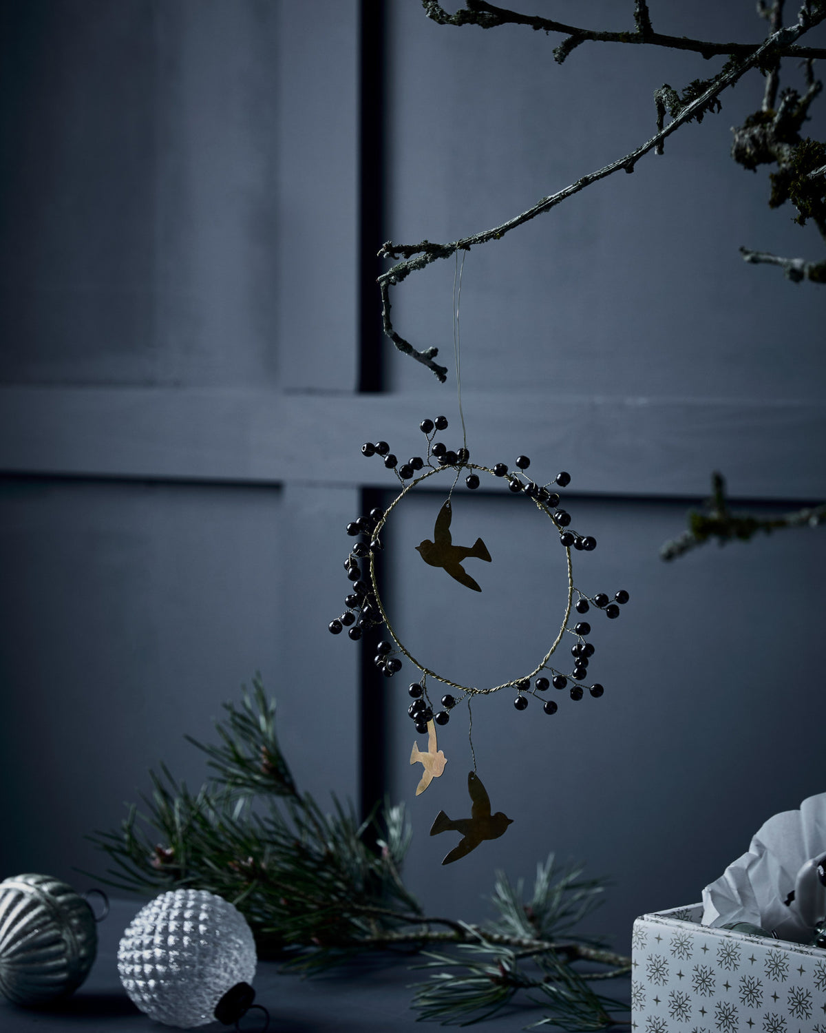 Ornament, HDBird, Schwarz;Messing in Schwarz, Messing präsentiert im Onlineshop von KAQTU Design AG. Weihnachtszubehör ist von House Doctor