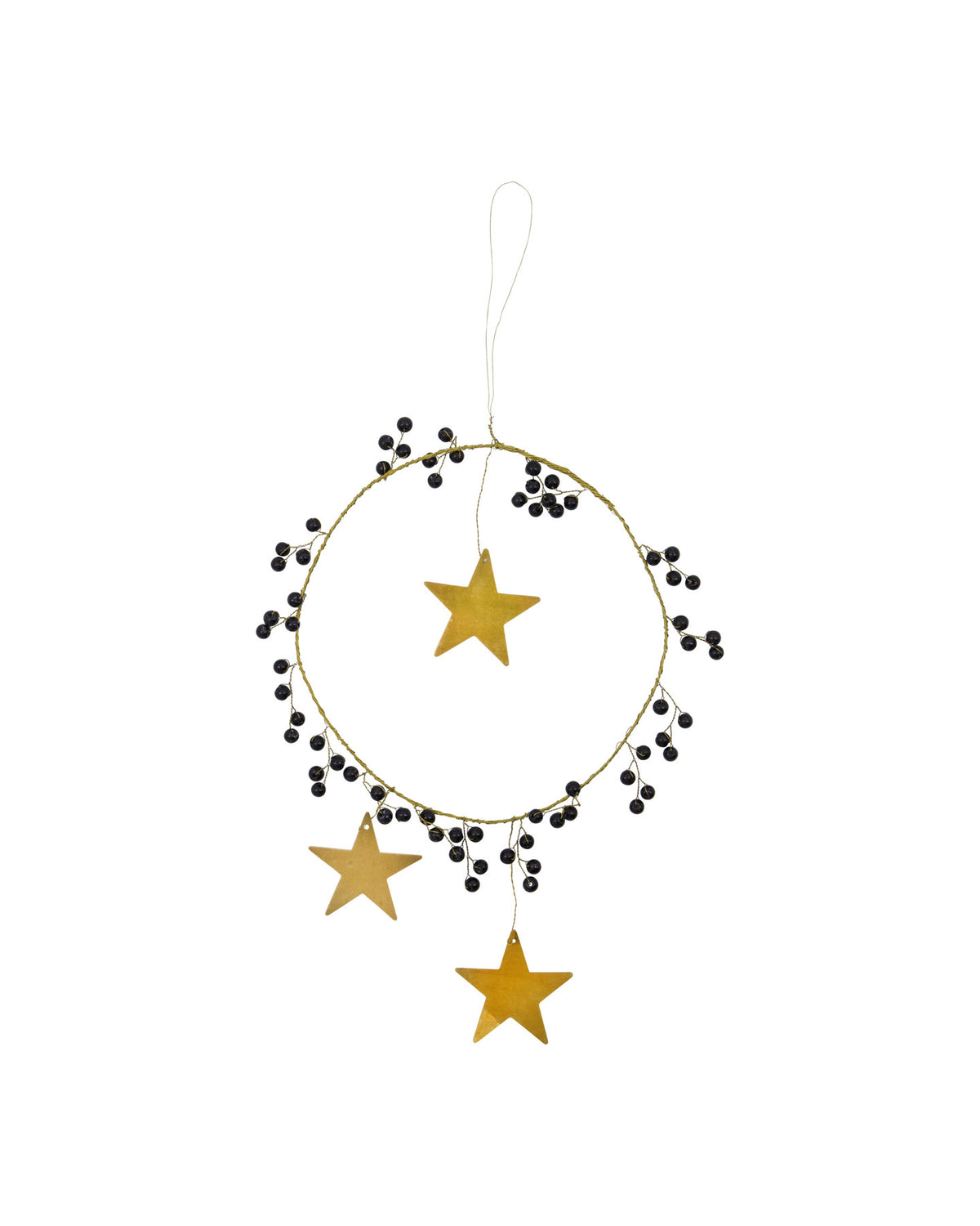 Ornament, HDStar Ring, Schwarz;Messing in Schwarz, Messing präsentiert im Onlineshop von KAQTU Design AG. Weihnachtszubehör ist von House Doctor